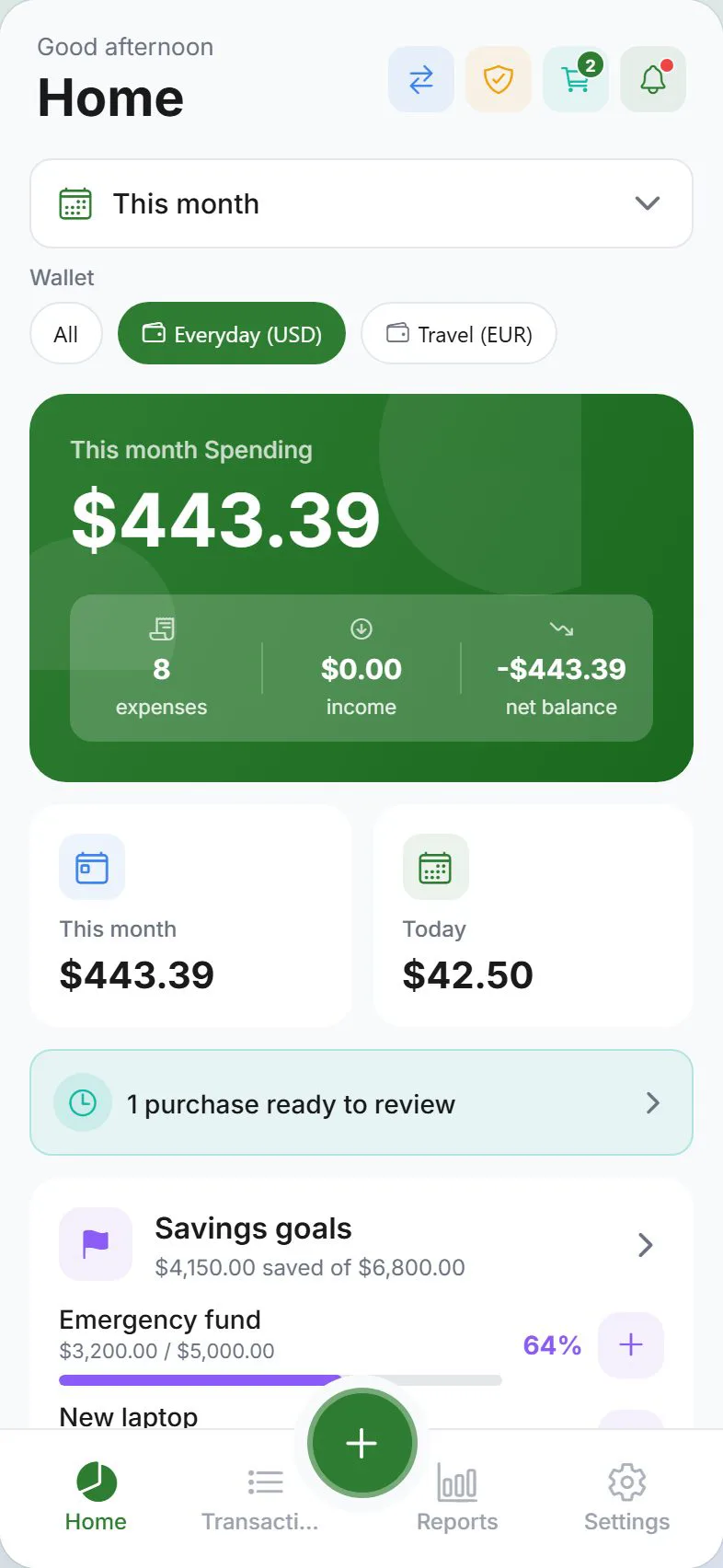 Expense Trail web dashboard