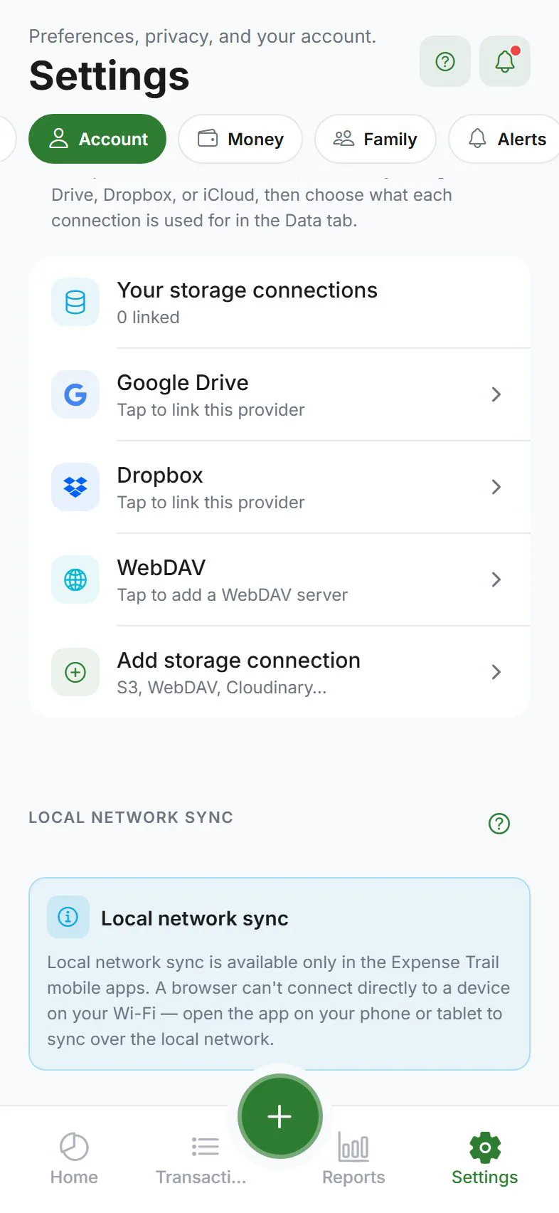 Local network sync